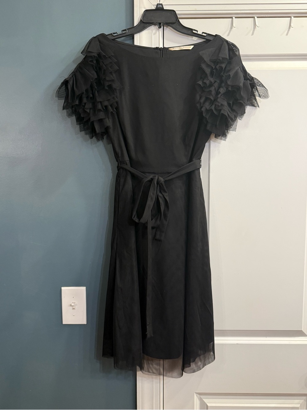 Wayward Fancies by eShakti Black Tulle Overlay Dress